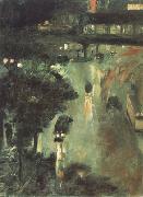 Lesser Ury Nollendorf Square at Night (nn02) Spain oil painting reproduction